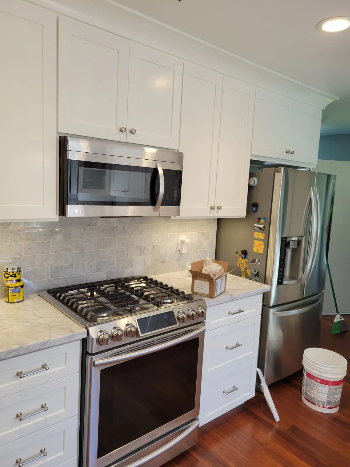 Bright completed kitchen interior